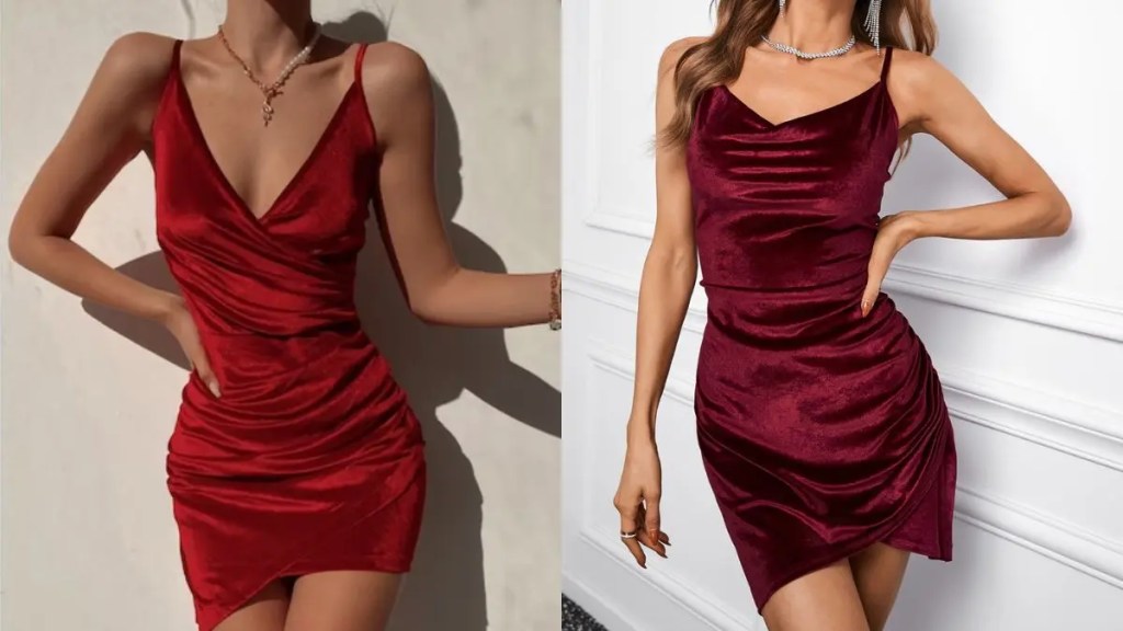 Red sleeveless short dress