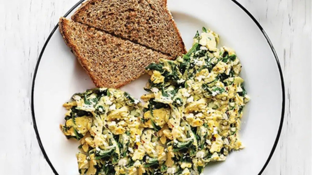 Spinach and Cheese and Scrambled Eggs